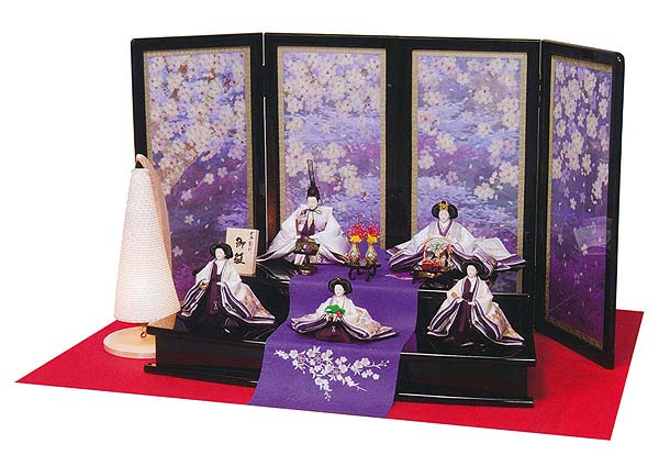 桜満開　京八番親王　京六寸官女揃　【HC-004】