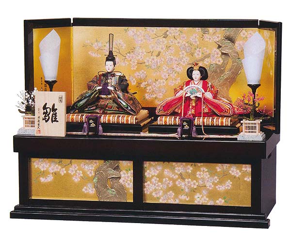 横山一彦作　はくほう　三五親王揃　収納飾り　【HC-047】