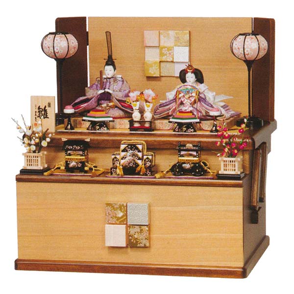 花もよう　小三五親王揃　収納飾り　【HC-091】