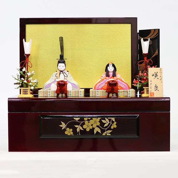 真多呂作 木目込み雛人形 咲良セット 収納飾り