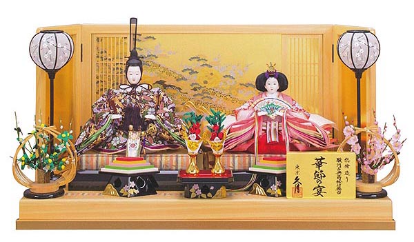 久月 衣裳着 檜製親王飾り 華節の宴 駿河古典蒔絵 小十番親王 【K-15】