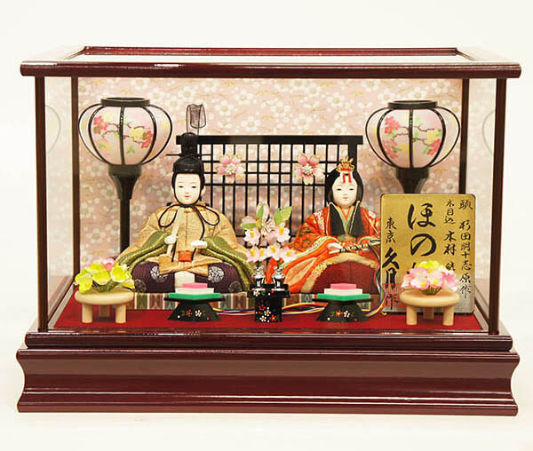 久月作 ほのか 頭 杉田明十志原作 恵華 木目込み ケース飾り