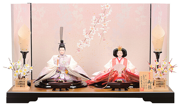 草木染　茜里　（あかり）　親王飾り