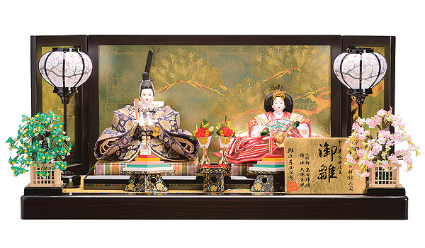 島田輝祥作　西陣正絹　（にしじんしょうけん）　親王飾り