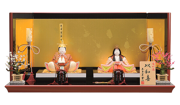 東玉工房　賢一　以和喜　（いわき）　龍村裂　（たつむらぎれ）　親王飾り