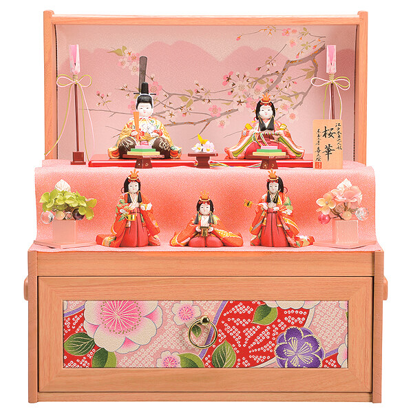 喜久絵作　美宝　（みほ）　五人飾り　収納飾り