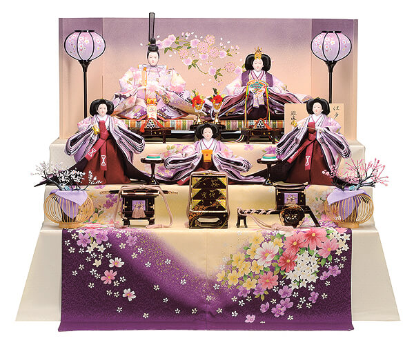 優雅雛　夢紫　（ゆめむらさき）　三段飾り