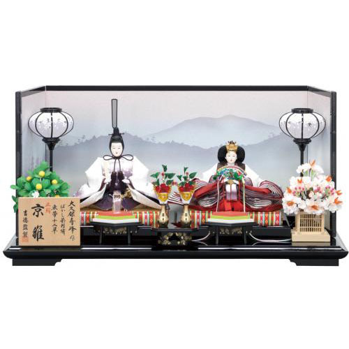 京九番親王飾り　大久保寿峰作　京雛　【462H50381】
