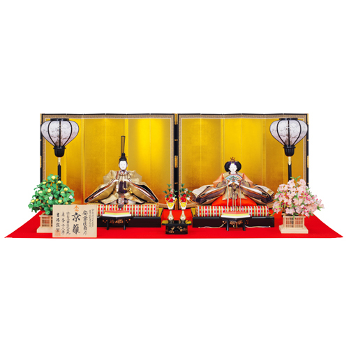 京七番親王飾り　安藤桂甫作　京雛　【639H50381】