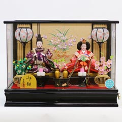 ケース入り 小三五親王飾り 御雛 アクリルケース オルゴール付 | 総合