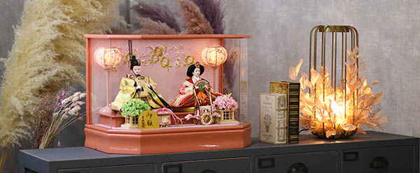 吉徳　 雛人形　ケース入り 小三五親王飾り 御雛 アクリルケース オルゴール付　詳細画像