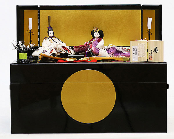 柴田家千代作 算崩地紋 刺繍桜ちらし 柳親王収納飾り