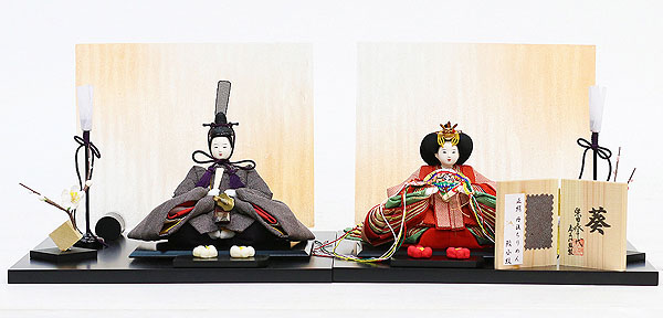 柴田家千代作 正絹端午ちりめん鮫小紋 アクリル衝立 柳親王飾り