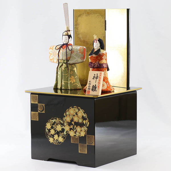 雛人形 一秀 秀櫻 神雛 1号 正絹 収納飾り 詳細画像