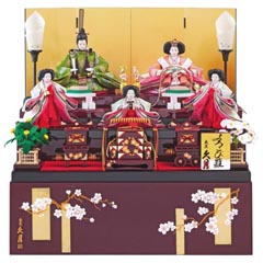 久月 衣裳着 引出収納五人飾り 小三五親王 小芥子官女 （引き出し式収納箱） 【D-57/K-86】 | 実店舗版！人形の丸富 ひな人形 人気ランキング
