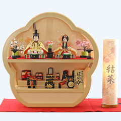 久月 ほのか 薄橙塗り 木製 花形台飾り | 実店舗版！人形の丸富 ひな人形 人気ランキング