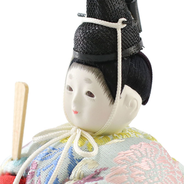 東玉工房　 雛人形　ひないろ 正絹 銀朱 木目込み 親王飾り 高級木材使用 二曲屏風 飾り台　詳細画像