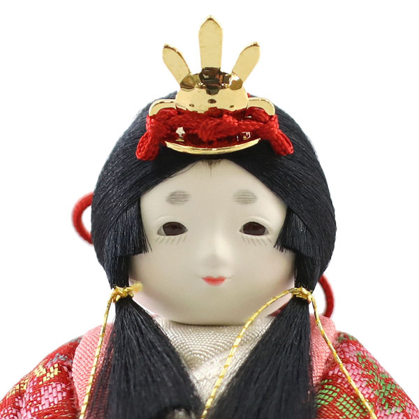 東玉工房　 雛人形　ひないろ 正絹 銀朱 木目込み 親王飾り 高級木材使用 二曲屏風 飾り台　詳細画像