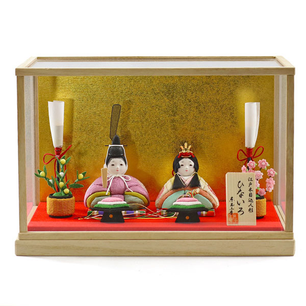 三橋トリ作 雛人形 立雛 梅寿 共箱 M R8225B 三橋トリ作雛人形