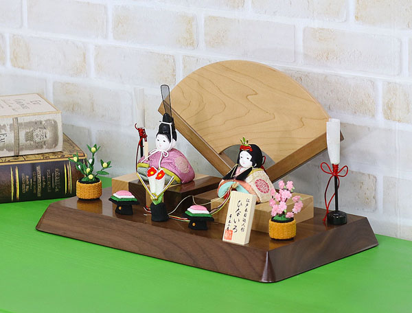 雛人形 東玉工房 ひないろ 正絹 浅黄 木目込み 親王飾り 高級木材使用 扇型屏風 飾り台 詳細画像 東玉工房 雛人形 ひないろ 正絹 浅黄 木目込み 親王飾り 高級木材使用 扇型屏風 飾り台 詳細画像