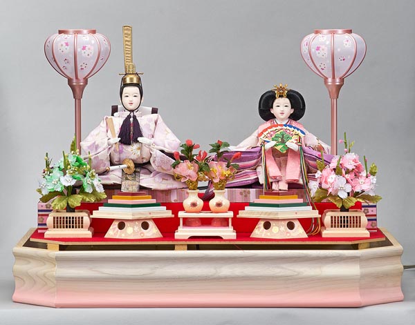 雛人形 藤翁 あゆみ 三五親王飾り 白木 木目 栓欅 六角 アクリルケース 詳細画像 藤翁 雛人形 あゆみ 三五親王飾り 白木 木目 栓欅 六角 アクリルケース 詳細画像