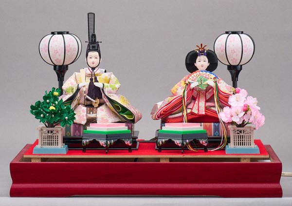 藤翁　 雛人形　浮舟 小三五親王 彩色ＬＧ塗 アクリルケース飾り　詳細画像