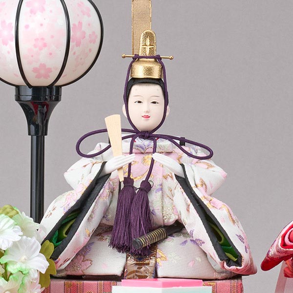 藤翁　 雛人形　姫華 豆親王 桃Ｂ付 栓欅 アクリルケース飾り　詳細画像