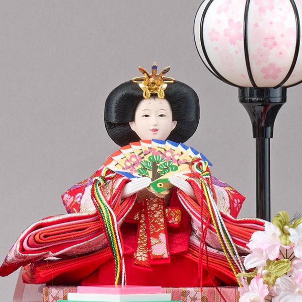 藤翁　 雛人形　姫華 豆親王 桃Ｂ付 栓欅 アクリルケース飾り　詳細画像