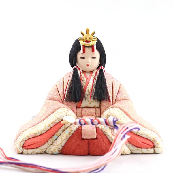 雛人形 一秀 さくらさくら 親王飾り 透かし麻の葉模様 木製 円形 三日月形飾り台 (小) 詳細画像 一秀 雛人形 さくらさくら 親王飾り 透かし麻の葉模様 木製 円形 三日月形飾り台 (小) 詳細画像