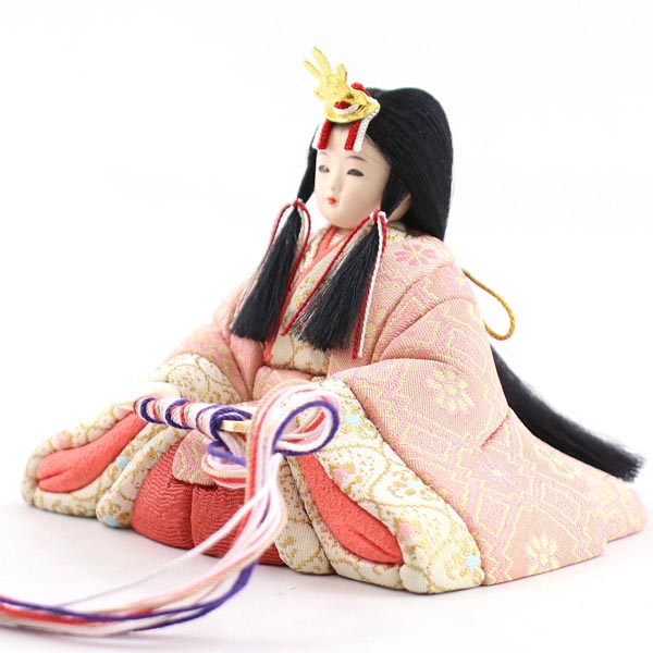 雛人形 一秀 さくらさくら 親王飾り 透かし麻の葉模様 木製 円形 三日月形飾り台 (小) 詳細画像 一秀 雛人形 さくらさくら 親王飾り 透かし麻の葉模様 木製 円形 三日月形飾り台 (小) 詳細画像
