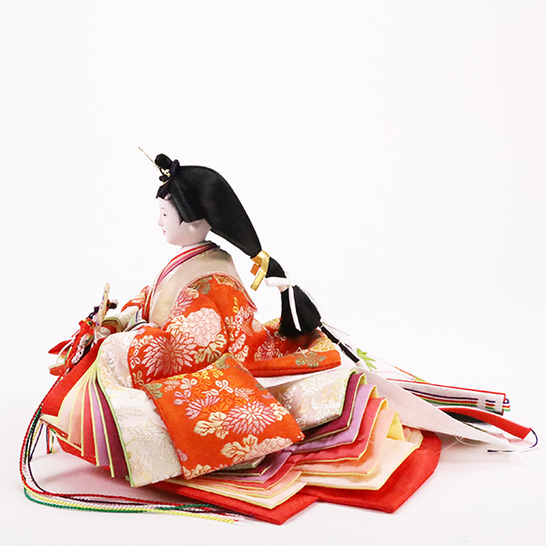 三橋トリ作　雛人形　立雛　梅寿　共箱　M　R8225B 三橋トリ作 雛人形 立雛 梅寿 共箱 M R8225B