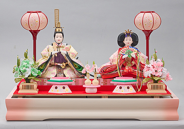藤翁　 雛人形　菜摘 小三五親王 彩色塗 アクリルケース飾り　詳細画像