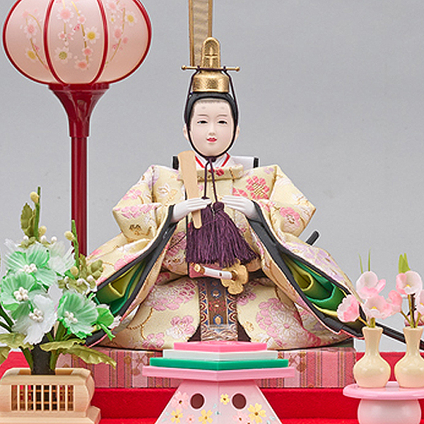 藤翁　 雛人形　菜摘 小三五親王 彩色塗 アクリルケース飾り　詳細画像