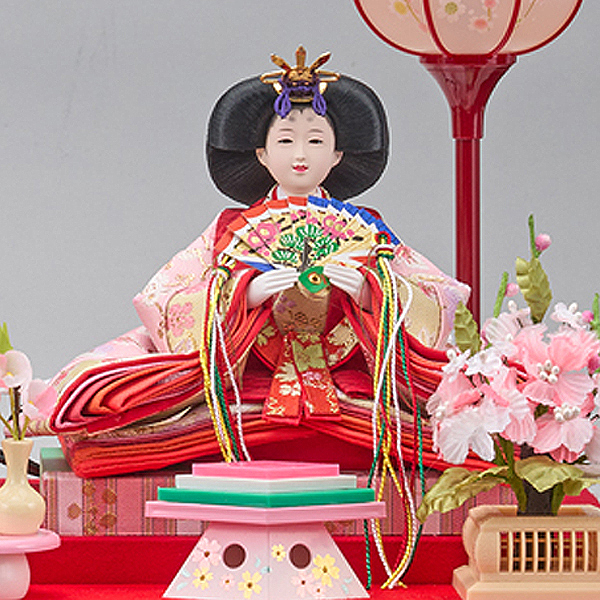 藤翁　 雛人形　菜摘 小三五親王 彩色塗 アクリルケース飾り　詳細画像