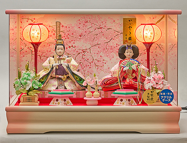 藤翁　 雛人形　菜摘 小三五親王 彩色塗 アクリルケース飾り　詳細画像