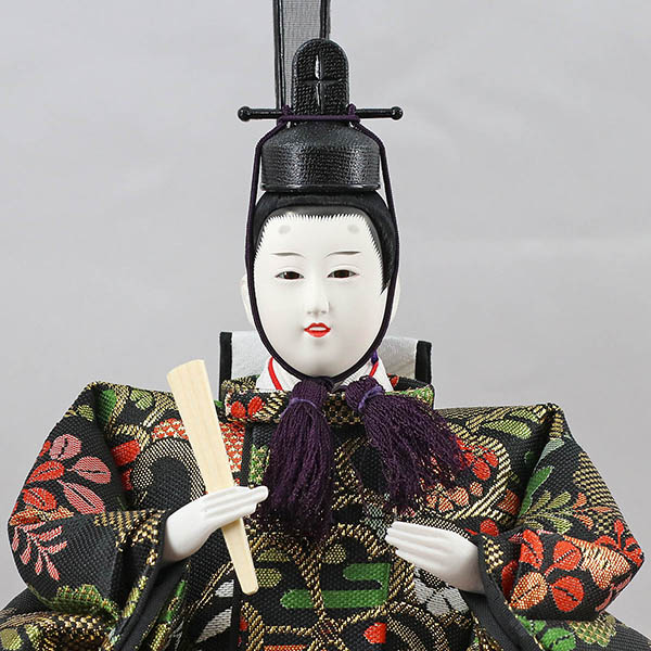 藤翁　 雛人形　綾菜 三五親王 芥子官女 五人飾り ガラスケース飾り オルゴール付き　詳細画像