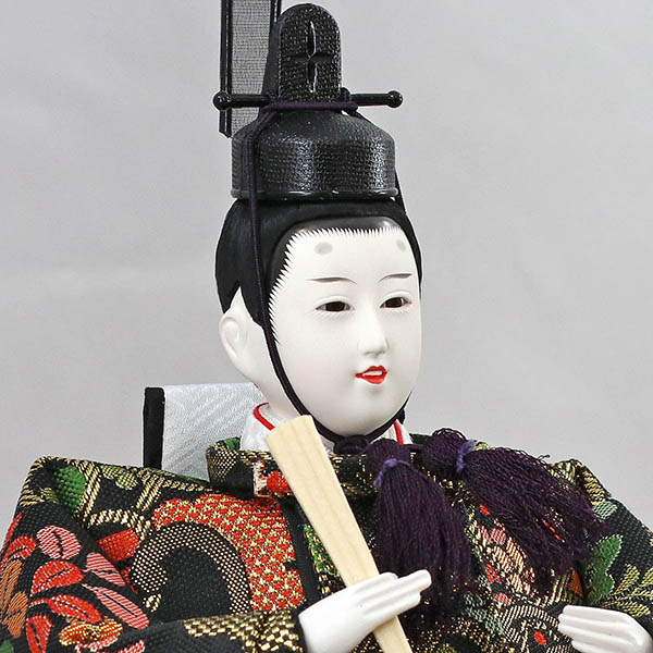 藤翁　 雛人形　綾菜 三五親王 芥子官女 五人飾り ガラスケース飾り オルゴール付き　詳細画像