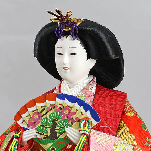 藤翁　 雛人形　綾菜 三五親王 芥子官女 五人飾り ガラスケース飾り オルゴール付き　詳細画像