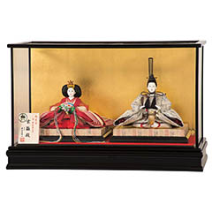 雛人形: 平安寿峰作 京雅 京十一番親王飾り ガラスケース飾り