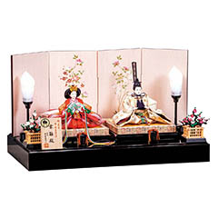 雛人形: 平安寿峰作 金襴梅 京十二番親王 親王飾り