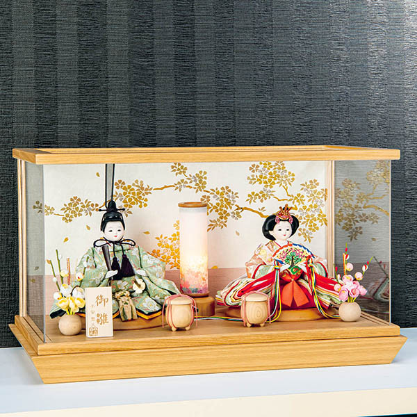 陽 芥子親王 木目 アクリルケース飾り