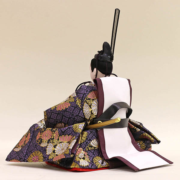 雛人形 久月 久月 衣裳着 収納三段飾り 引き出し式収納箱 皇雅雛 西陣織 三五親王 芥子官女 五人揃い 詳細画像