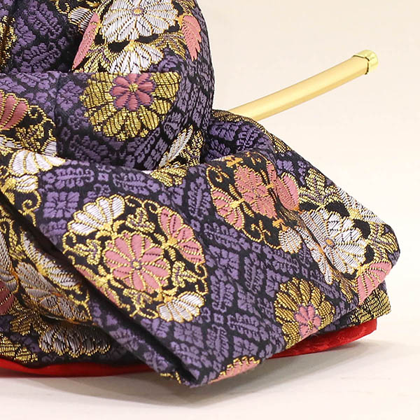 雛人形 久月 久月 衣裳着 収納三段飾り 引き出し式収納箱 皇雅雛 西陣織 三五親王 芥子官女 五人揃い 詳細画像