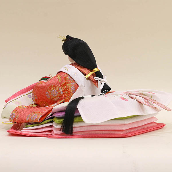 雛人形 久月 久月 衣裳着 収納三段飾り 引き出し式収納箱 皇雅雛 西陣織 三五親王 芥子官女 五人揃い 詳細画像