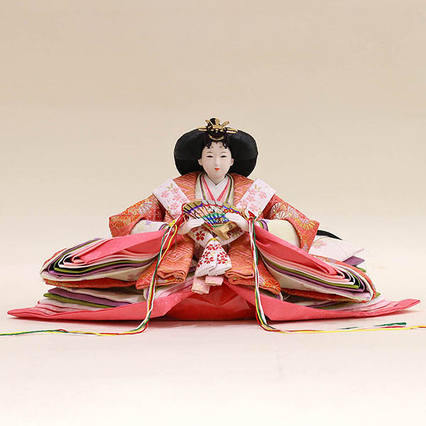 雛人形 久月 久月 衣裳着 収納三段飾り 引き出し式収納箱 皇雅雛 西陣織 三五親王 芥子官女 五人揃い 詳細画像