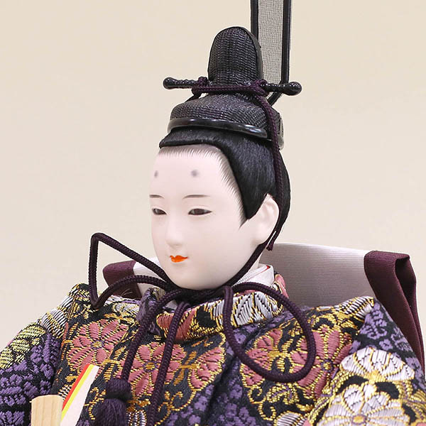 雛人形 久月 久月 衣裳着 収納三段飾り 引き出し式収納箱 皇雅雛 西陣織 三五親王 芥子官女 五人揃い 詳細画像