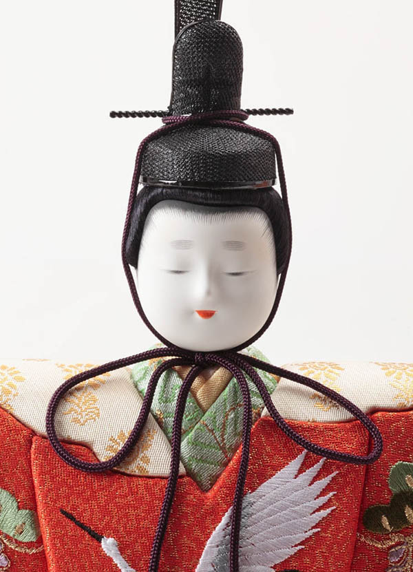 久月　 雛人形　久月作 芹川英子監修 古今立雛 木目込 白木 木目 立雛飾り 正絹刺繍　詳細画像