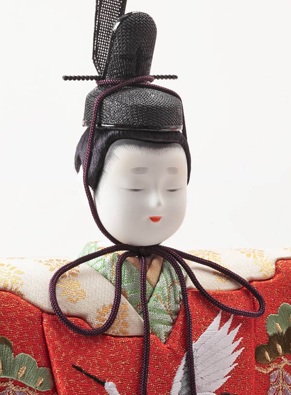 久月　 雛人形　久月作 芹川英子監修 古今立雛 木目込 白木 木目 立雛飾り 正絹刺繍　詳細画像