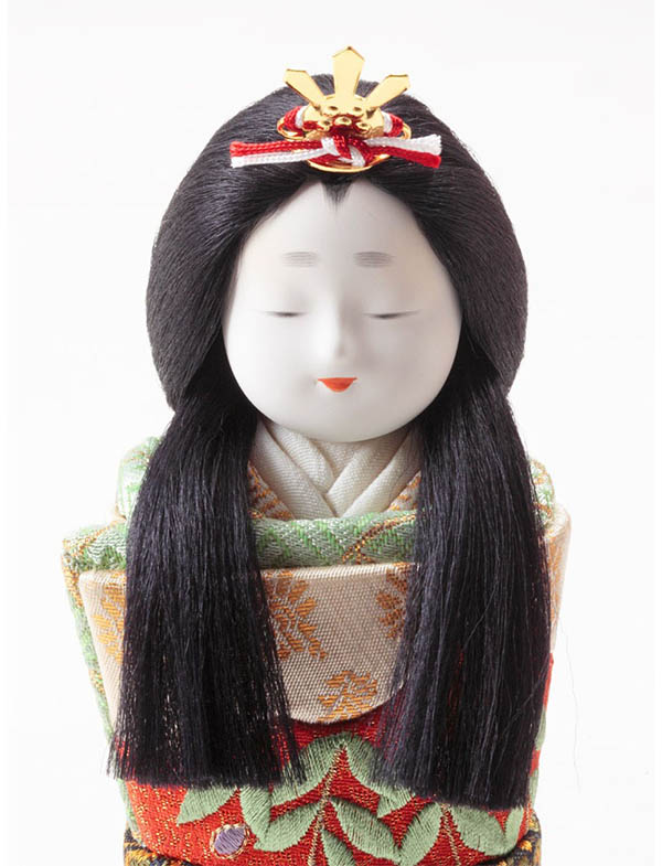 久月　 雛人形　久月作 芹川英子監修 古今立雛 木目込 白木 木目 立雛飾り 正絹刺繍　詳細画像