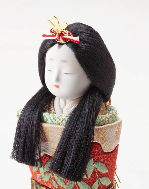 久月　 雛人形　久月作 芹川英子監修 古今立雛 木目込 白木 木目 立雛飾り 正絹刺繍　詳細画像